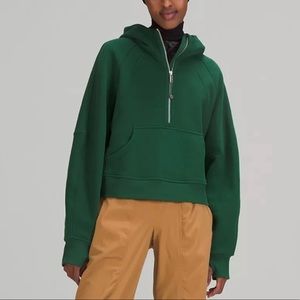 NWT XS/S Lululemon Everglade Green Half Zip Scuba